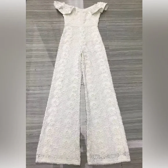 Alexis Cream Lace Jumpsuit - Picture 4 of 10